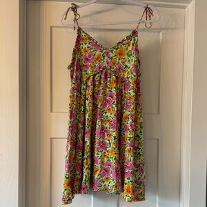 Patrons of Peace Floral Dress - Pink, Orange, Green